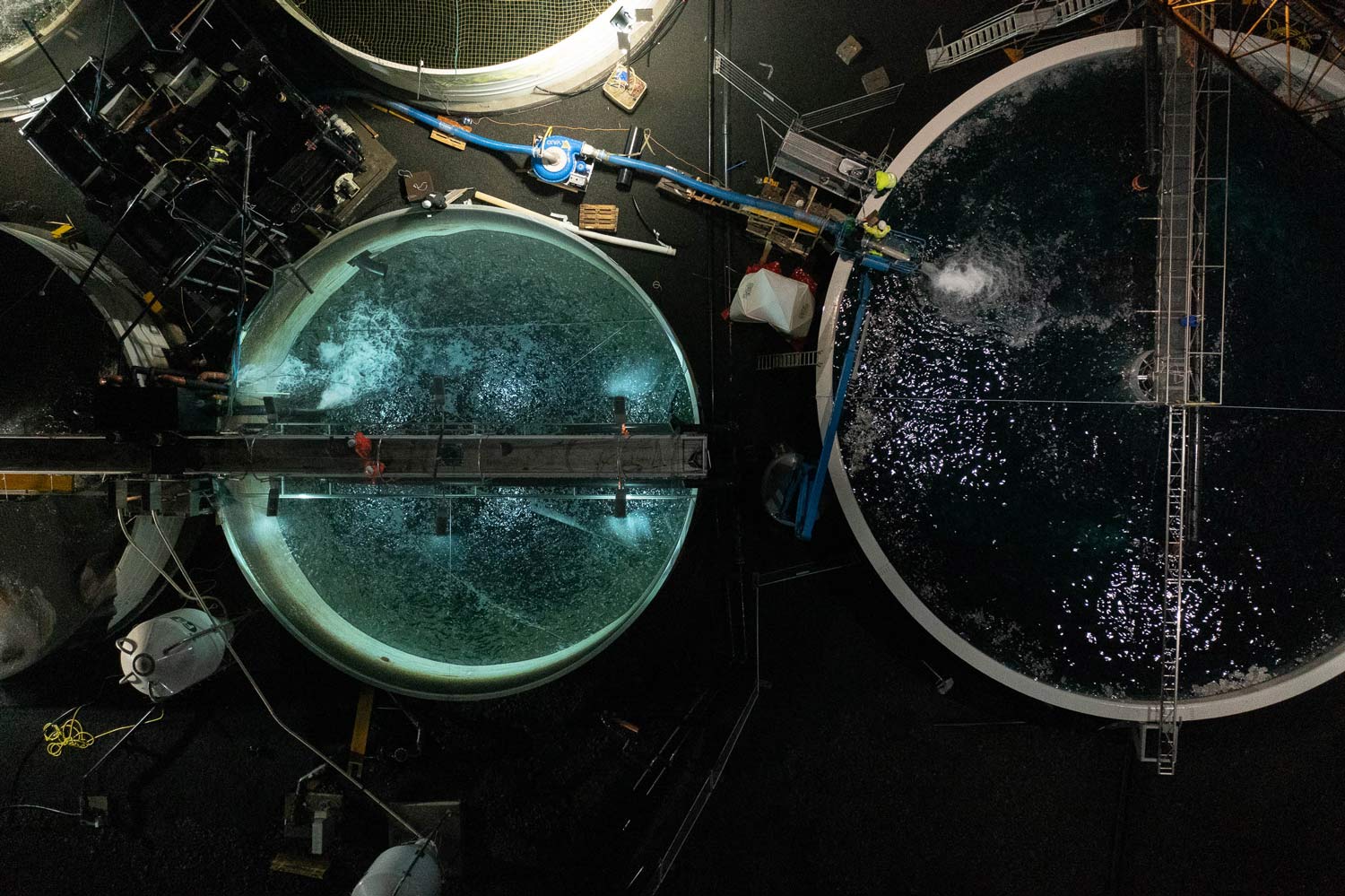 A few of the tanks in Landeldi as seen from above